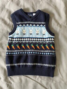Childrens Place Easter Sweater Vest size 4t